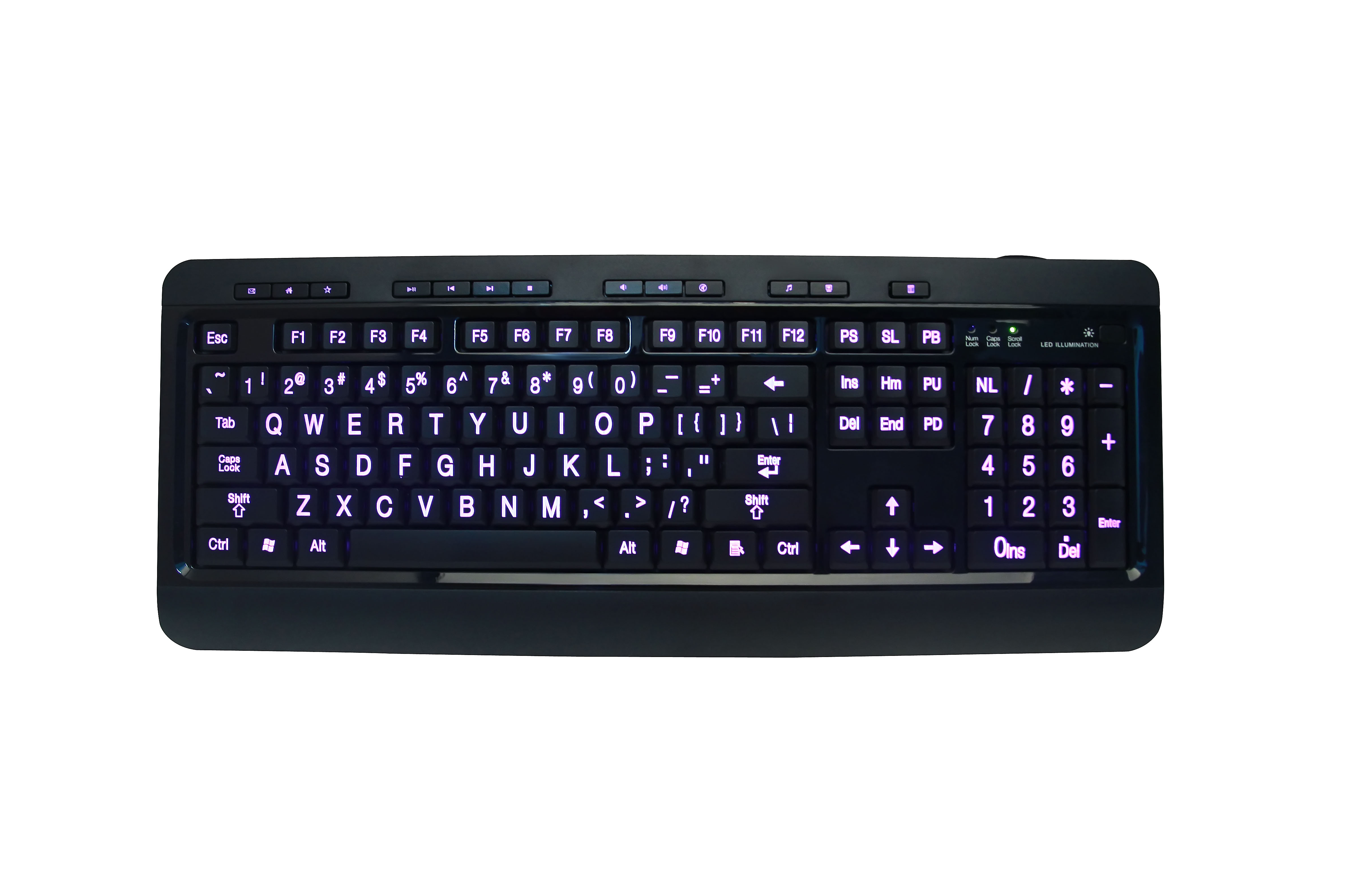 Tri-Color Backlit Wired Keyboard
