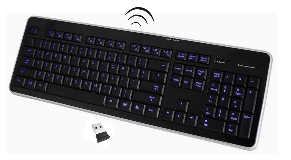 2.4G Border color choice Led Illuminated Keyboard