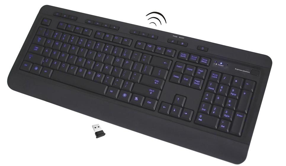 2.4G Tri-Color Backlit wireless Keyboard