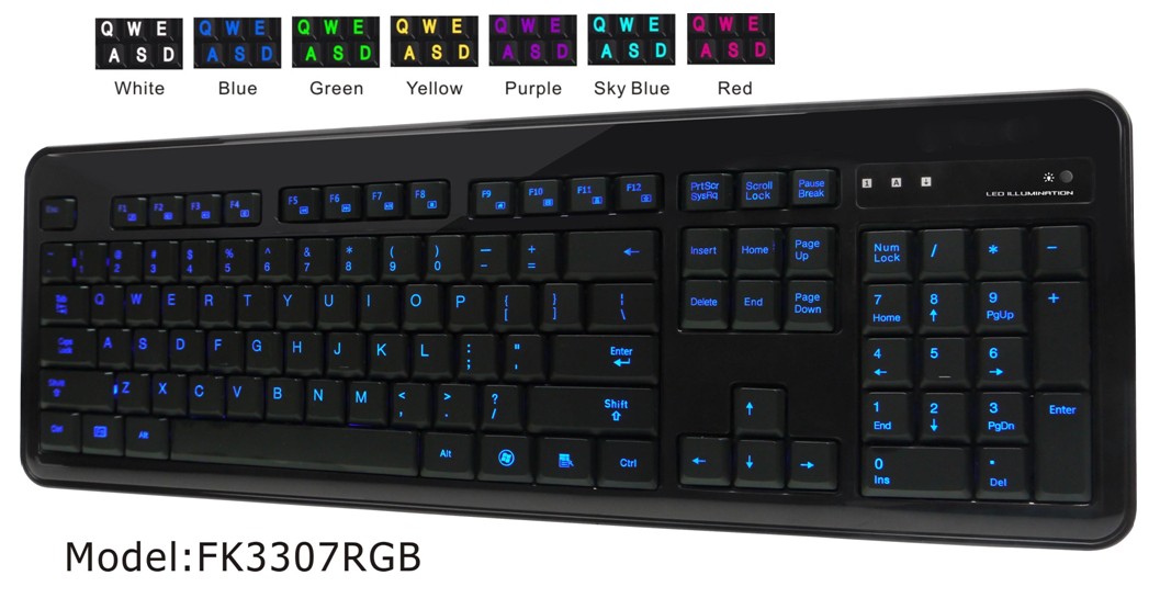 RGB LED Illuminated Keyboard